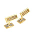 Cufflinks 18K Yellow Gold With Diamond Bracelet