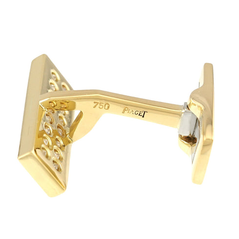 Cufflinks 18K Yellow Gold With Diamond Bracelet