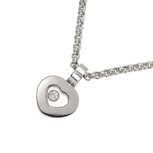 Happy Diamonds Pendant Necklace 18K White Gold