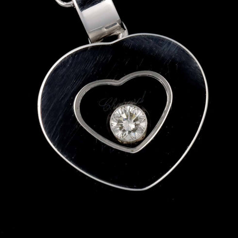 Happy Diamonds Pendant Necklace 18K White Gold