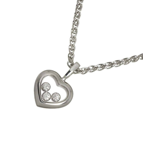 Happy Diamonds Pendant Necklace 18K White Gold