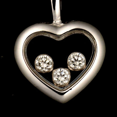 Happy Diamonds Pendant Necklace 18K White Gold