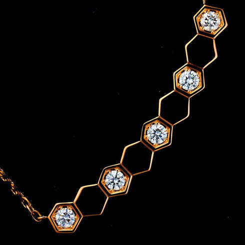 Pendant Necklace 18K Rose Gold with Diamond