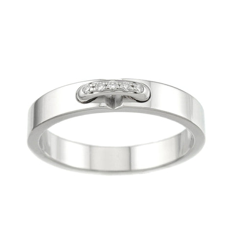 Band Ring Platinum with Diamond