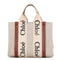 Woody Tote Canvas with Leather Small
