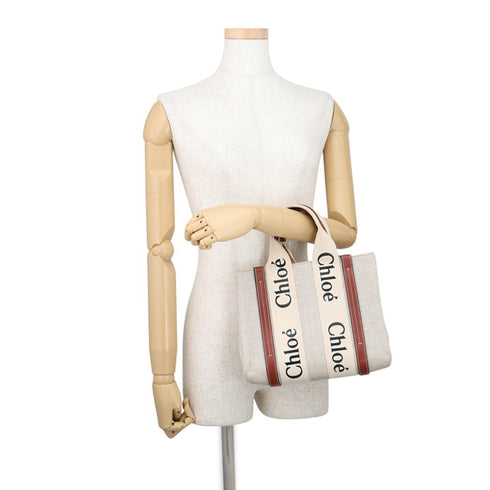 Woody Tote Canvas with Leather Small