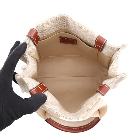 Woody Tote Canvas with Leather Small