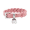Bracelet Intreccio Nappa Leather Pink with Crystal