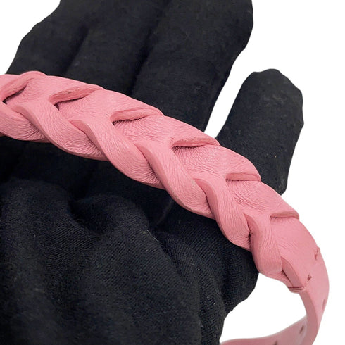 Bracelet Intreccio Nappa Leather Pink with Crystal