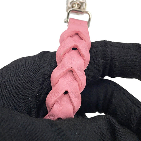 Bracelet Intreccio Nappa Leather Pink with Crystal