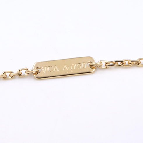 Vintage Alhambra Pendant Necklace 18K Yellow Gold and Malachite