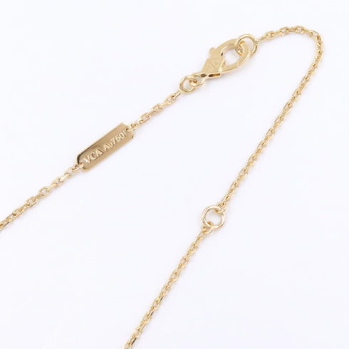 Vintage Alhambra Pendant Necklace 18K Yellow Gold and Malachite