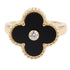 Vintage Alhambra Ring 18K Yellow Gold and Onyx