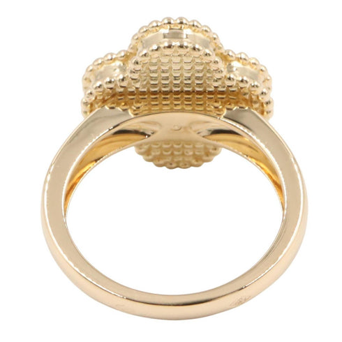 Vintage Alhambra Ring 18K Yellow Gold and Onyx