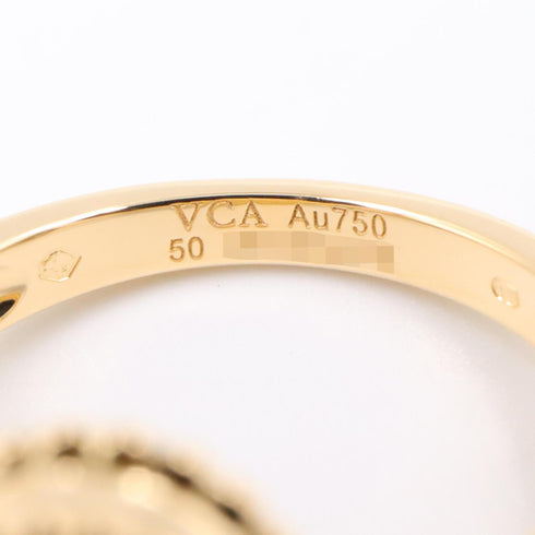 Vintage Alhambra Ring 18K Yellow Gold and Onyx