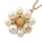 CC Logo Flower Pendant Necklace Metal