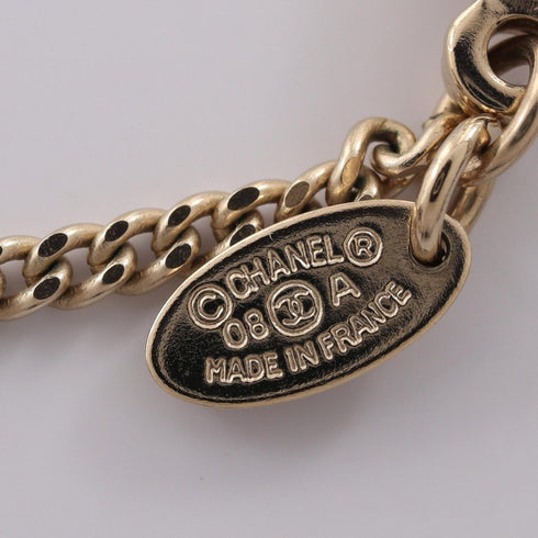 CC Logo Flower Pendant Necklace Metal