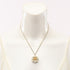 CC Logo Flower Pendant Necklace Metal