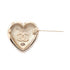 CC Logo Heart Brooch Metal