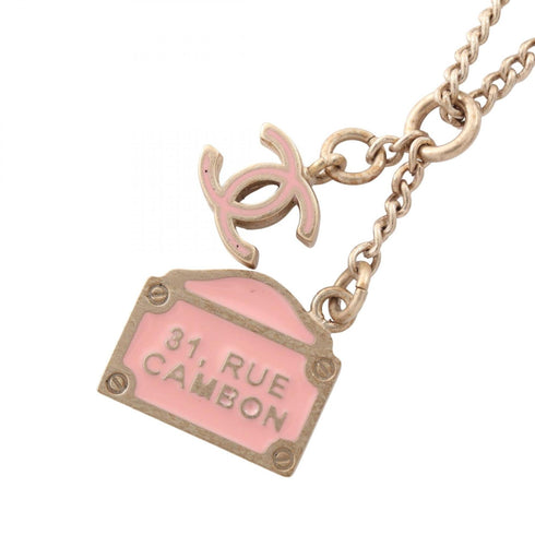 CC Logo Pendant Necklace Metal