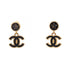 CC Logo Earrings Metal Gold-Tone Metal