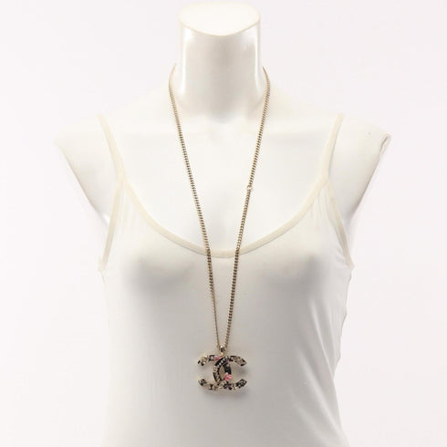 CC Logo Pendant Necklace Metal