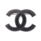 CC Logo Brooch Silver-Tone Metal