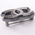 CC Logo Brooch Silver-Tone Metal