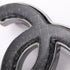 CC Logo Brooch Silver-Tone Metal