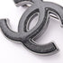 CC Logo Brooch Silver-Tone Metal