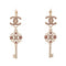 CC Logo Key Earrings Metal