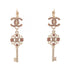 CC Logo Key Earrings Metal