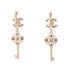 CC Logo Key Earrings Metal