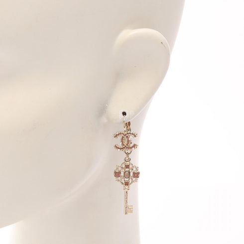 CC Logo Key Earrings Metal