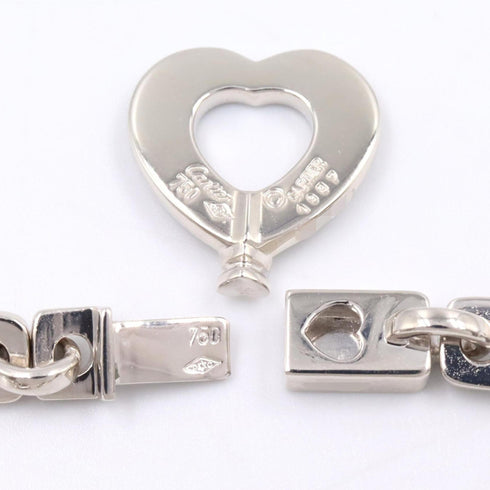 Fidelity Heart Key Bracelet 18K White Gold