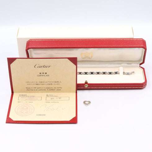 Fidelity Heart Key Bracelet 18K White Gold