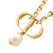 Pendant Necklace Gold Plated with Faux Pearl
