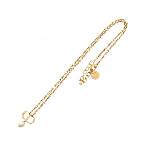 Pendant Necklace Gold Plated with Faux Pearl