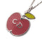 Pendant Necklace Metal Pink Silver