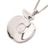 Pendant Necklace Metal Pink Silver