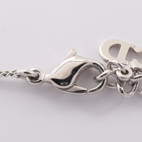 Pendant Necklace Metal Pink Silver