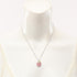 Pendant Necklace Metal Pink Silver