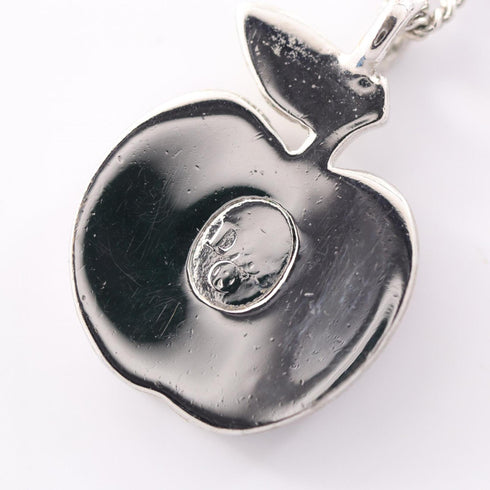 Pendant Necklace Metal Pink Silver