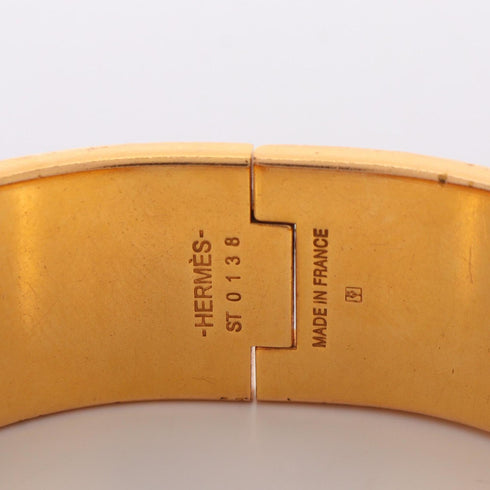 Clic Clac Bracelet Enamel and Gold Pink