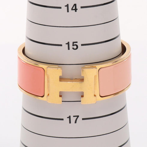 Clic Clac Bracelet Enamel and Gold Pink