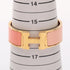 Clic Clac Bracelet Enamel and Gold Pink