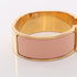 Clic Clac Bracelet Enamel and Gold Pink