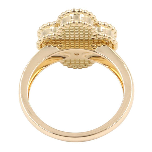 Vintage Alhambra Ring 18K Yellow Gold and Carnelian