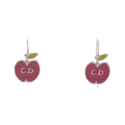 Earrings Logo Silver-Tone Metal