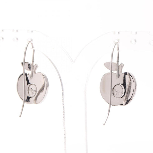 Earrings Logo Silver-Tone Metal